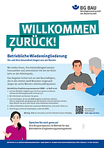 Titelbild der DGUV Information 206-060: Betriebliches Eingliederungsmanagement (Plakat).