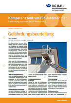 Titelbild des Kompetenzzentrums für Unternehmer - Fortbildung nach DGUV Vorschrift 2 "Gefährdungsbeurteilung"