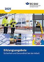 Titelbild der BG BAU Seminarbroschüre 2025